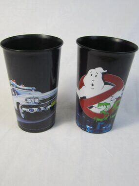 Ghostbusters 35th Anniversary 7 Eleven Slurpee Plastic Cups - Lot of 2 - 2019